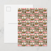 KOFFIE TEA PATTERN, Briefkaart (Voorkant / Achterkant)