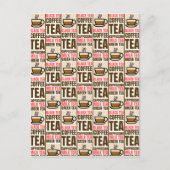 KOFFIE TEA PATTERN, Briefkaart (Voorkant)