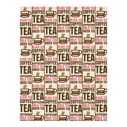 KOFFIE TEA PATTERN, Briefkaart Foto Afdruk (Voorkant)
