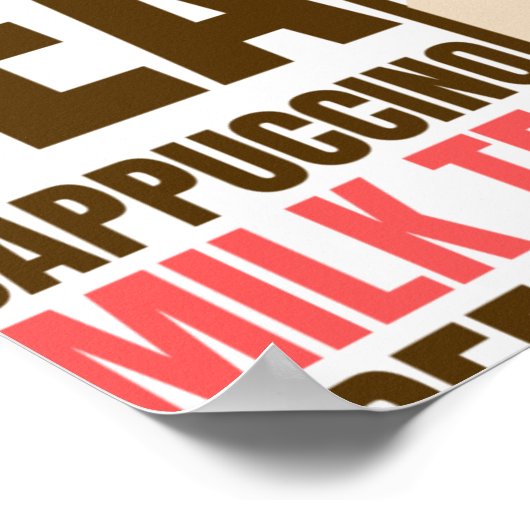 KOFFIE TEA PATTERN, Briefkaart Poster (Hoek)