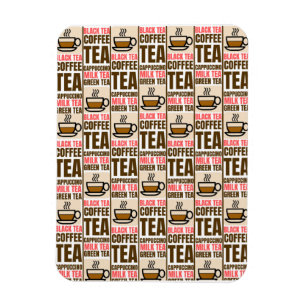 KOFFIE TEA PATTERN, Flexibele fotomagneet Magneet