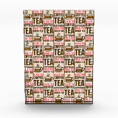 KOFFIE TEA PATTERN, fotoblok (Voorkant)