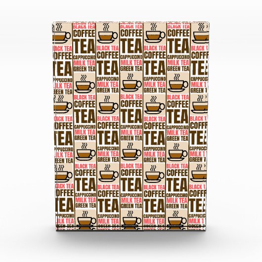 KOFFIE TEA PATTERN, fotoblok (Voorkant)