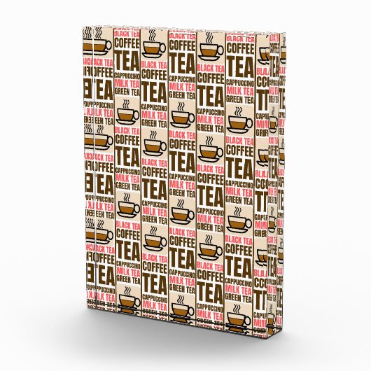 KOFFIE TEA PATTERN, fotoblok (Rechts)