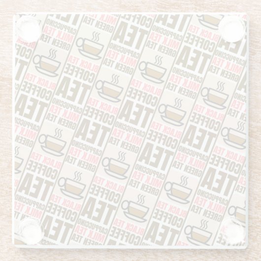 KOFFIE TEA PATTERN, Onderzetter (Achterkant)