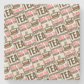 KOFFIE TEA PATTERN, Onderzetter van steen (Voorkant)