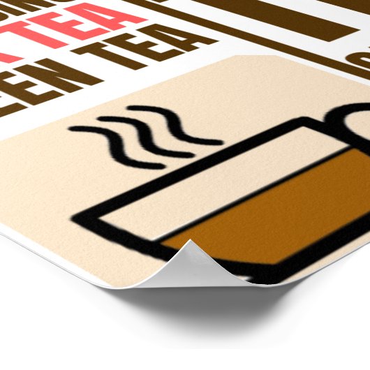 KOFFIE TEA PATTERN; POSTER (Hoek)