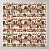KOFFIE TEA PATTERN; POSTER (Voorkant)