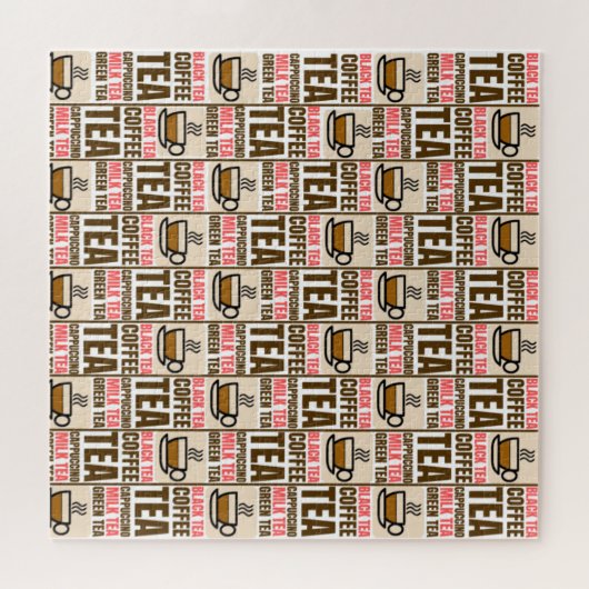 KOFFIE TEA PATTERN, puzzel Legpuzzel (Horizontaal)