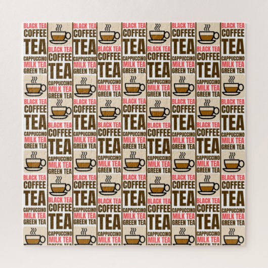 KOFFIE TEA PATTERN, puzzel Legpuzzel (Verticaal)