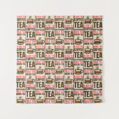 KOFFIE TEA PATTERN, Tapestry Wandkleed (Voorkant)