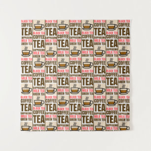 KOFFIE TEA PATTERN, Tapestry Wandkleed