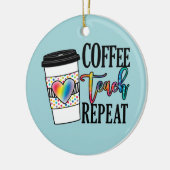 Koffie, teach, herhaal keramisch ornament (Links)