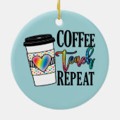 Koffie, teach, herhaal keramisch ornament (Achterkant)