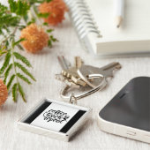 Koffie, teach, herhaal sleutelhanger (Zijkant)