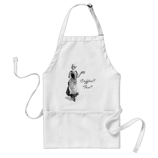 Koffie? Thee? Apron Standaard Schort (Voorkant)