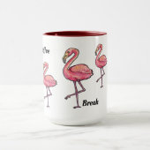 Koffie thee break roze flamingo mok (Midden)