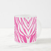 Koffie Thee Mokken, Hot Pink Leopard Matglas Koffiemok (Voorkant rechts)