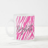 Koffie Thee Mokken, Hot Pink Leopard Matglas Koffiemok (Links)
