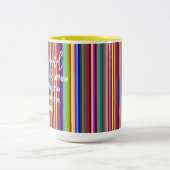 Koffie Thee Mokken, Kleuren van de Wereld Stripes Tweekleurige Koffiemok (Center)