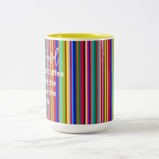 Koffie Thee Mokken, Kleuren van de Wereld Stripes Tweekleurige Koffiemok (Center)
