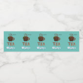 Koffie Thee of water. Waterfles Etiket (Enkel label)