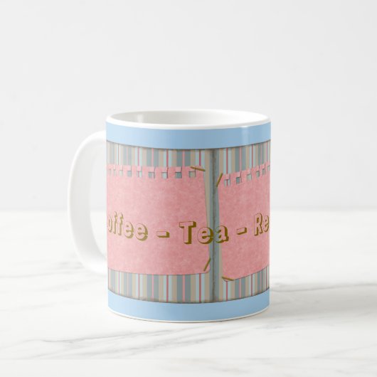 Koffie Thee Ontspannen Herhalen Mok (Voorkant links)