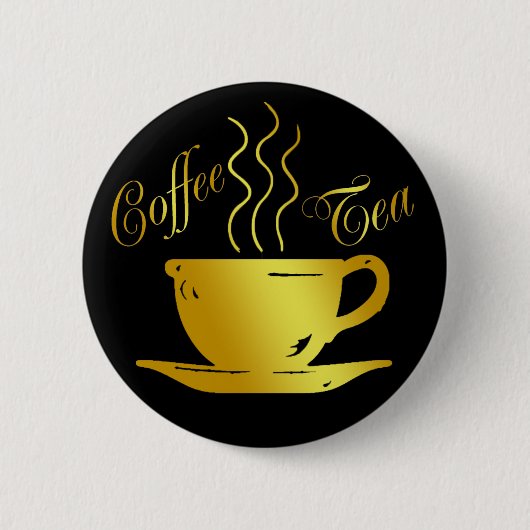 KOFFIE & THEE RONDE BUTTON 5,7 CM (Voorkant)