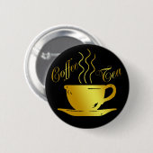 KOFFIE & THEE RONDE BUTTON 5,7 CM (Voorkant /achterkant)