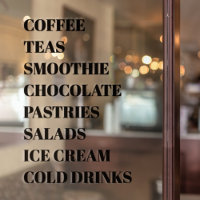 Koffie Thee Salades Raam Vinyls Transparant | Eten