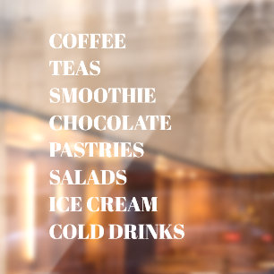 Koffie Thee Salades Ramen Transparant Eten Raamsticker