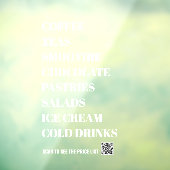 Koffie Thee Salades Ramen Venster Vinyl Transparan Raamsticker (Vel 3)