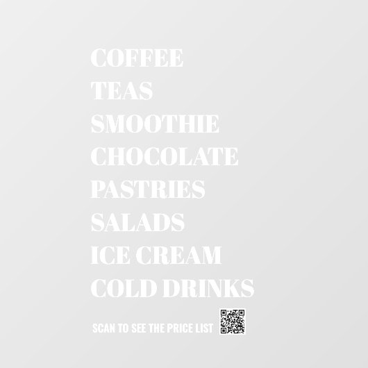 Koffie Thee Salades Ramen Venster Vinyl Transparan Raamsticker (Vel)