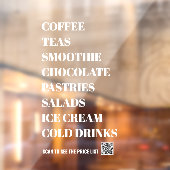 Koffie Thee Salades Ramen Venster Vinyls Transpara Raamsticker (Vel 2)