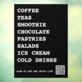 Koffie Thee Salades Ramen Vinyls  Eten Raamsticker (Vel 3)