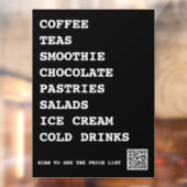 Koffie Thee Salades Ramen Vinyls  Eten Raamsticker (Vel 2)