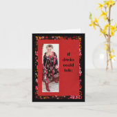 Koffie, thee, Tequila Humoureuze kaart (Gele Bloem)