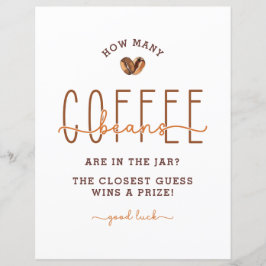 Koffie Thema Baby shower Gissen Spel