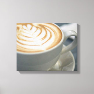 Koffie thema, de verleidelijke korrels van Cappucc Canvas Afdruk