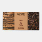 Koffie thema Ik neem mijn koffie serieus Bureaumat (Voorkant)