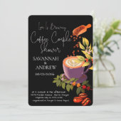 Koffie thema koppel shower uitnodiging (Staand voorkant)