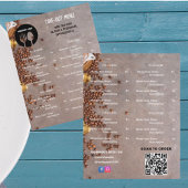 Koffie Thema Restaurant Afhaalmenu met QR-code Flyer