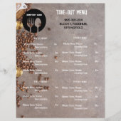 Koffie Thema Restaurant Afhalen Menu met QR-code (Voorkant)