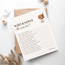 Koffie Thema Wie Weet De Bruid Beste Spel