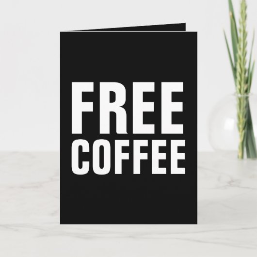 KOFFIE THEMEE WENSKAARTEN OM GIFTCARD TE VERZENDEN KAART (Voorkant)