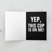 KOFFIE THEMEE WENSKAARTEN OM GIFTCARD TE VERZENDEN KAART (Binnen)