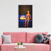 Koffie - Tijd Canvas Afdruk (Insitu (Woonkamer))