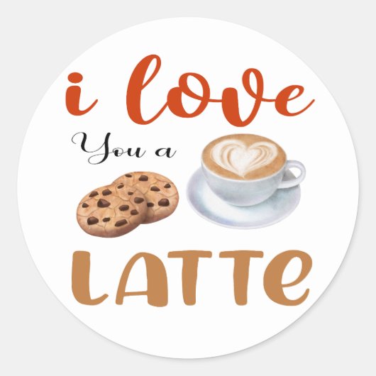 koffie-tijdquote ronde sticker (Voorkant)