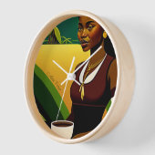 Koffie-tijdwandklok (Hoek)