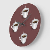 Koffie-tijdwandklok Grote Klok (Hoek)